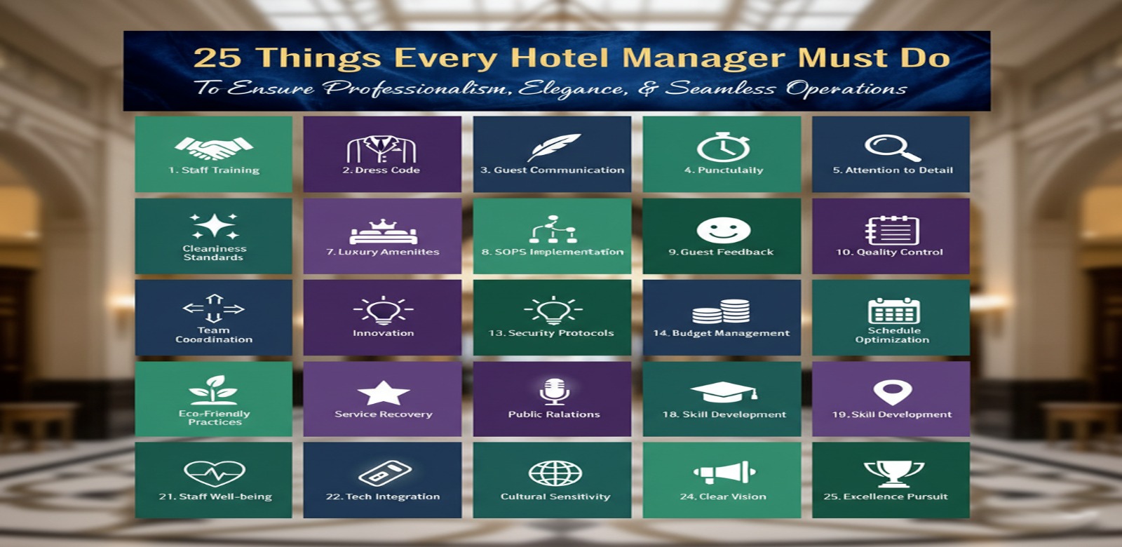 25 Things Every Hotel Manager Must Do to Ensure Professionalism, Elegance, and Seamless Operations
