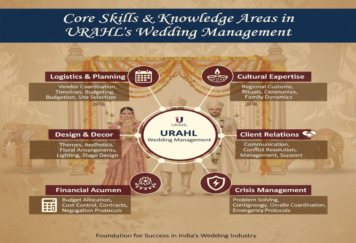 Core Skills & Knowledge Areas in URAHL’s Wedding Management