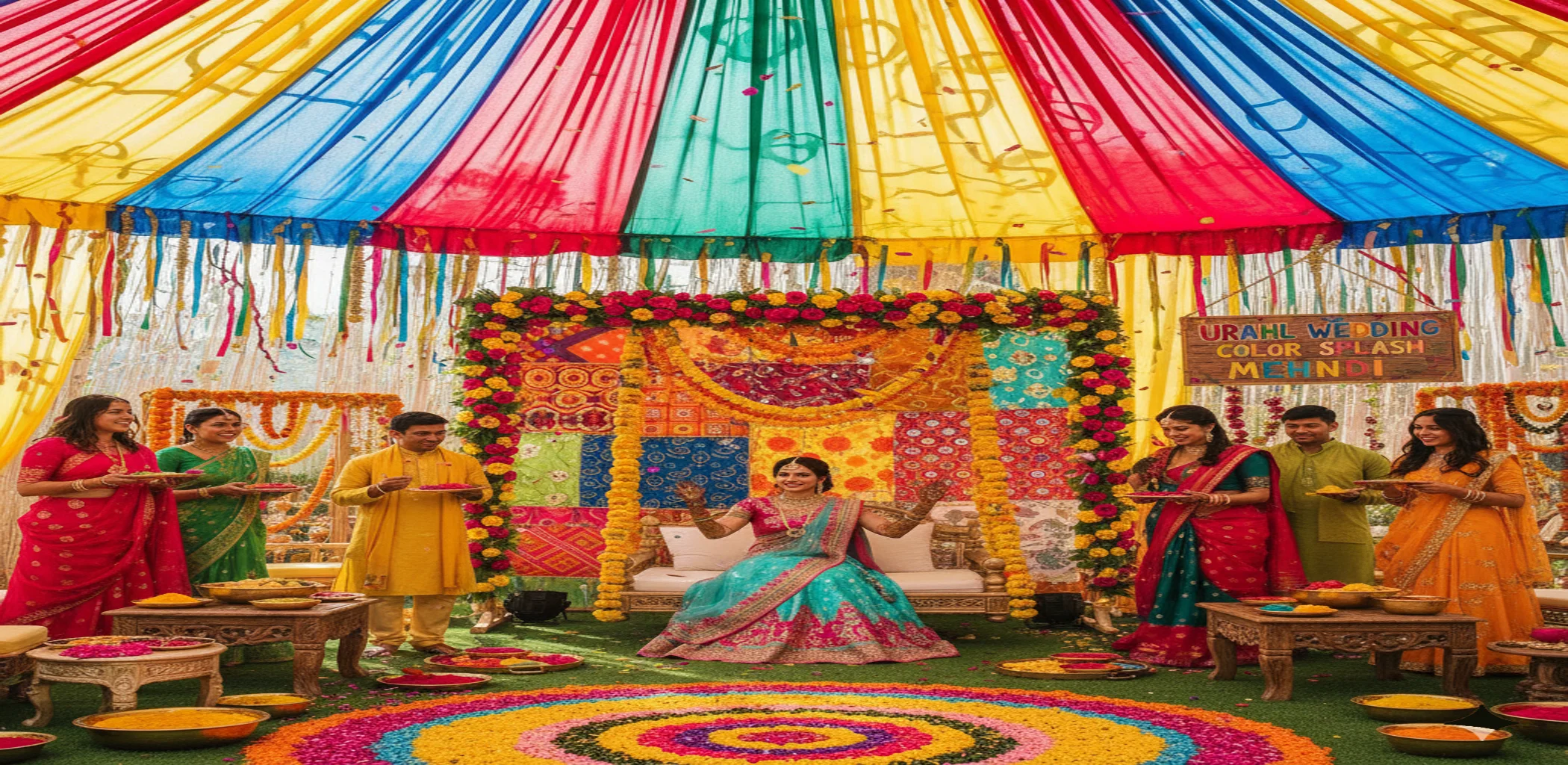 Trending Indian Wedding Theme – Color Splash Mehndi